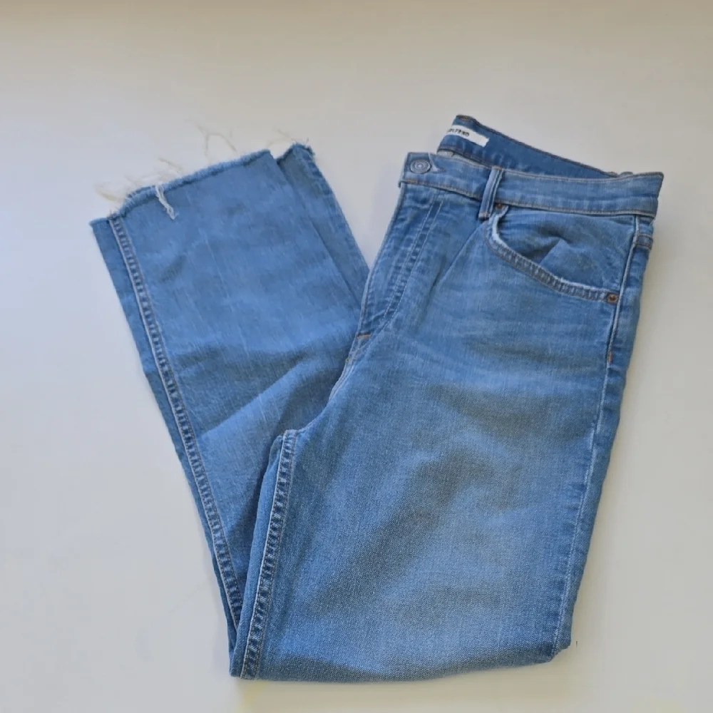 GRLFRND Reed High Rise Slim Crop Jeans Holding